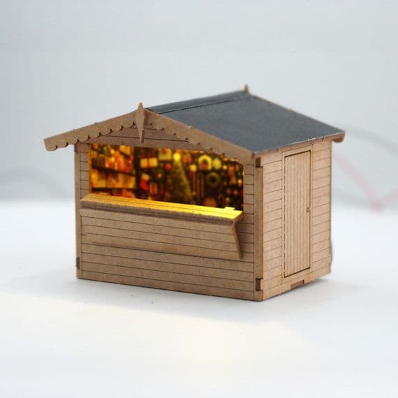 Christmas Market Stall | TT:120 Gauge Laser Cut Model Building Kit - LX578-120