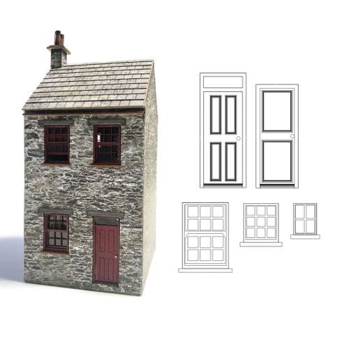 LX583-OO Assorted Terraced House Windows & Doors - OO/4mm/1:76
