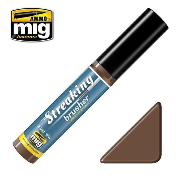 MIG AMMO Streaking Brushers - Range of 10 Colours