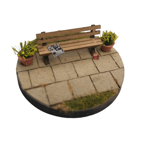 MP012-OO Laser Cut Wood & Concrete Benches (Pack of 3) OO/4mm/1:76