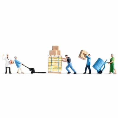 Noch 15038 Warehouse Workers & Accessories (Pack of 5) - OO/HO