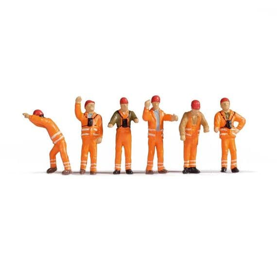 Noch 15275 Railway Shunters Figures (Pack of 6) for OO/HO