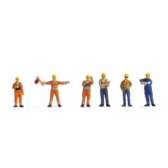 Noch 15284 Railway Shunters Figures (Pack of 6) for OO/HO