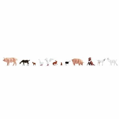 Noch 15711 Farm Animals (Pack of 12) OO/HO