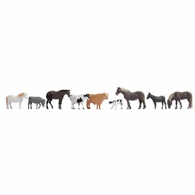 Noch 15713 Farm Animals (Pack of 9) OO/HO