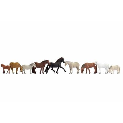 Noch 15761 Horses (Pack of 9) OO/HO