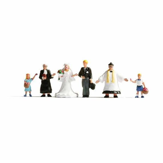Noch 15860 Wedding Group with Priest (Pack of 6) for OO/HO Scale