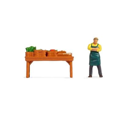Noch 16500 Green Grocer & Vegetable Market Stall Tiny Scene - OO/HO