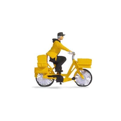 Noch 16522 Postal / Delivery Worker On A Bike Tiny Scene - OO/HO