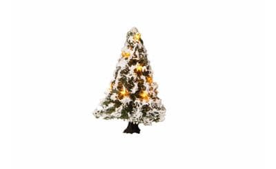 Noch 22110 Snowy Illuminated Christmas Tree (5cm) With LEDs For OO/HO