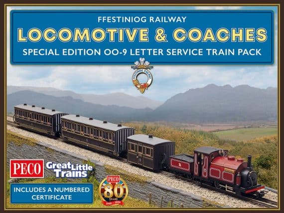 Peco GR1006 'Little Giant' Locomotive & Special Edition - Letter Service OO9 Train Pack