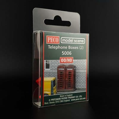 PECO Model Scene Red Telephone Boxes 5006