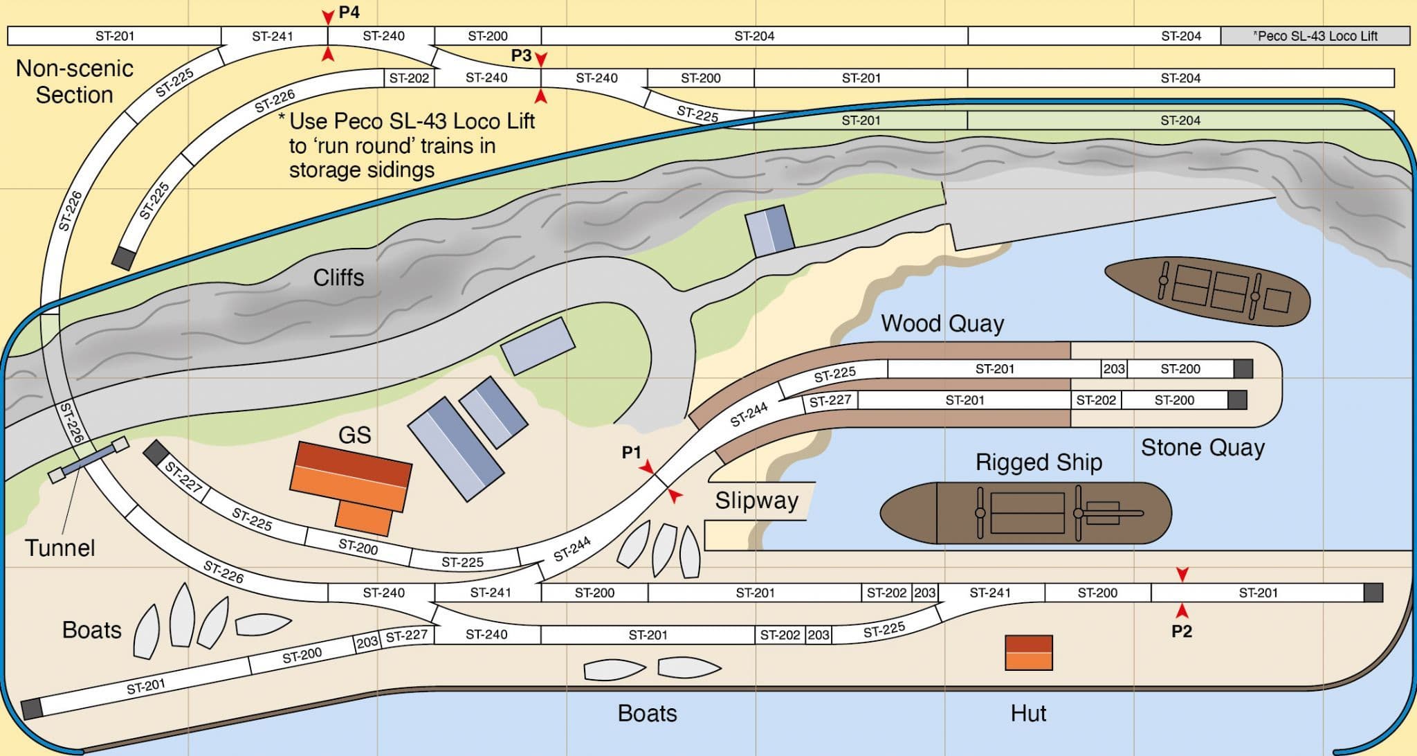PECO OO Setrack Plan 12 Track Pack