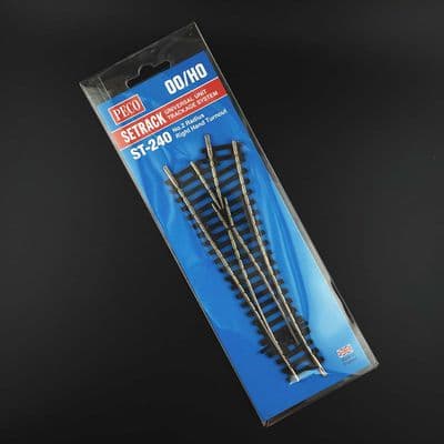 PECO Setrack ST-240 2nd radius R/H Point/Turnout
