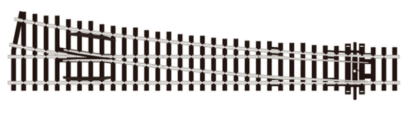 PECO STREAMLINE SL-89 Point/Turnout, Large Radius, Left Hand