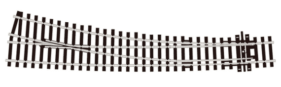 PECO STREAMLINE SL-E86 Curved Point/Turnout, Large Radius, Right Hand