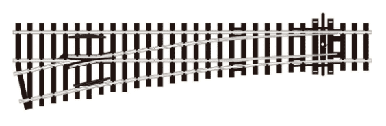 PECO STREAMLINE SL-E96 Point/Turnout, Medium Radius, Left Hand