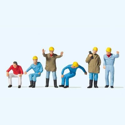 Preiser 10037 Crane Operator Figures (Pack of 6) OO/HO