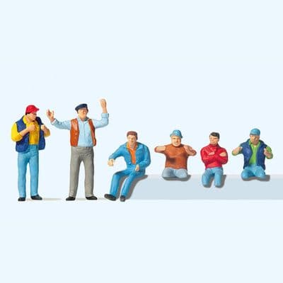 Preiser 10038 Lorry Drivers (Pack of 6) OO/HO