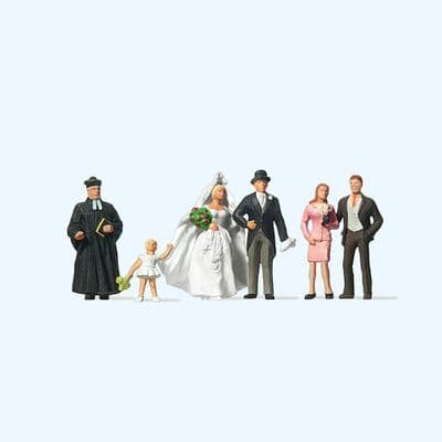Preiser 10057 Wedding Group Protestant (Pack of 6) OO/HO