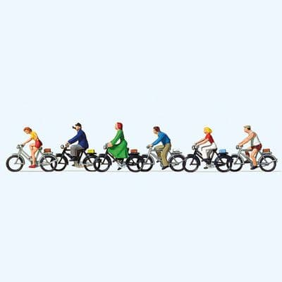 Preiser 10091 Cyclists (Pack of 6) OO/HO