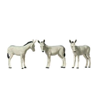 Preiser 10151 Donkeys (3) Exclusive Figure Set