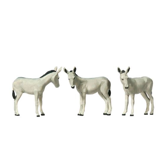 Preiser 10151 Donkeys (3) Exclusive Figure Set