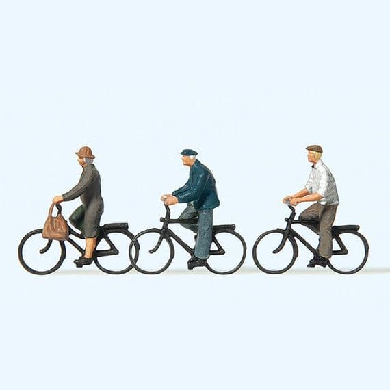 Preiser 10333 Elderly Cyclists (Pack of 3) for OO/HO Scale