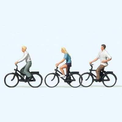 Preiser 10336 Cyclists Young (Pack of 3) OO/HO