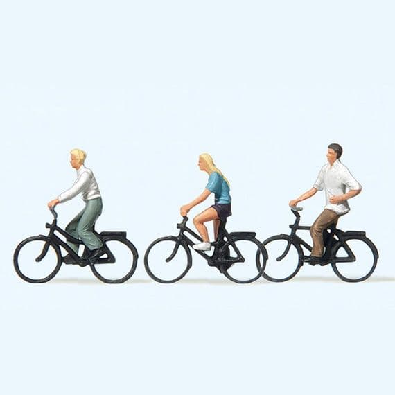 Preiser 10336 Cyclists Young (Pack of 3) For OO/HO Scale