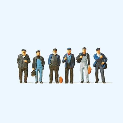 Preiser 10350 Industrial Workers (Pack of 6) OO/HO