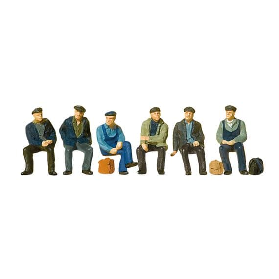 Preiser 10351 Seated Industrial Workers/Dockers OO/HO