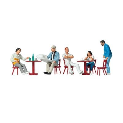 Preiser 10369 Street Cafe Customers (Pack of 5) OO/HO