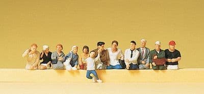 Preiser 10386 Seated Passengers for Bus/Train OO/HO
