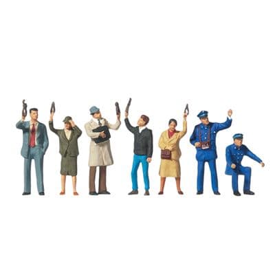 Preiser 10405 Tram / Train / Bus Personnel & Standing Passengers OO/HO