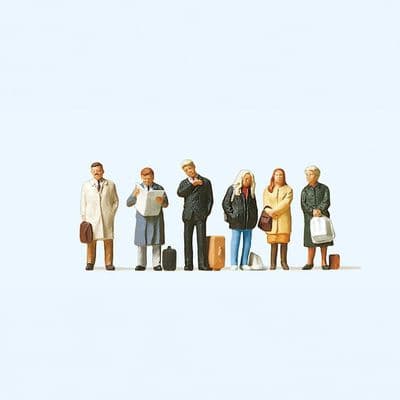 Preiser 10411 Waiting Passengers (Pack of 6) OO/HO