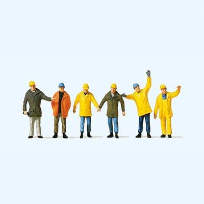 Preiser 10423 Workers In Protective Clothing (Pack of 6) OO/HO