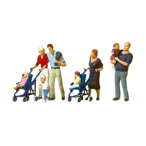 Preiser 10494 Young Families (8) OO/HO