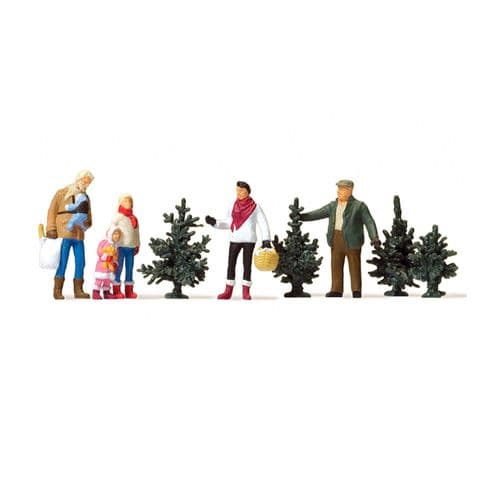 Preiser 10627 Christmas Tree Sales Scene - OO/HO