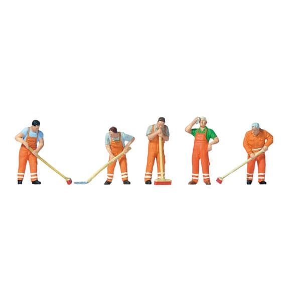Preiser 10713 Street Cleaners (Pack of 6) OO/HO