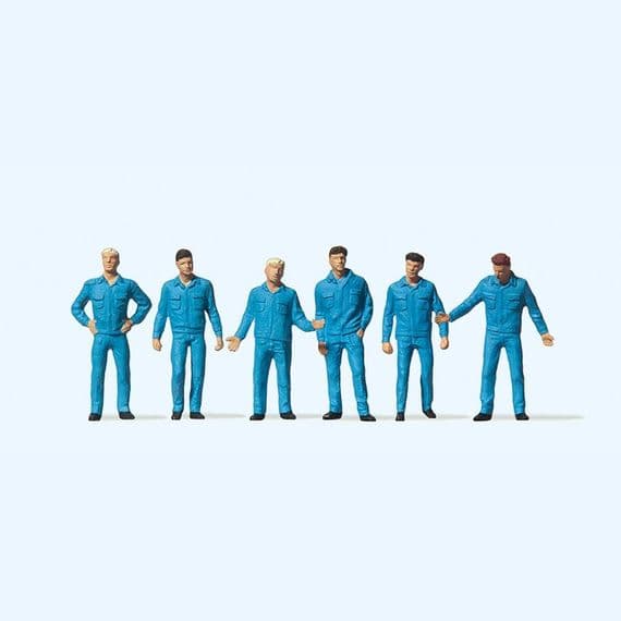 Preiser 14031 Vehicle Mechanics In Overalls (Pack of 6) for OO/HO Scale