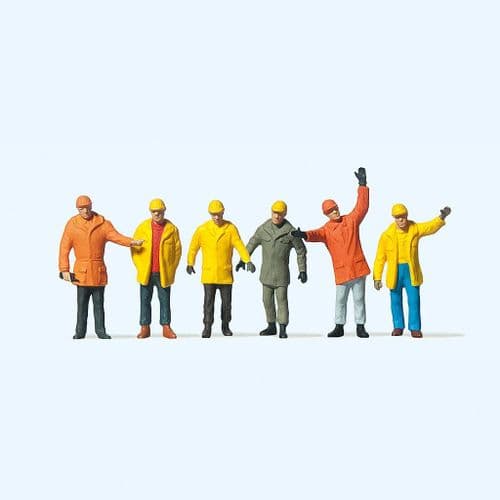 Preiser 14034 Workers In Protective Clothing (Pack of 6)