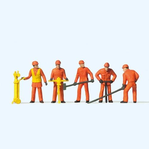 Preiser 14035 Track Workers Figures - OO/HO