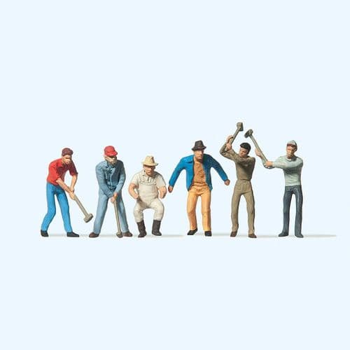 Preiser 14075 Manual Workers (Pack of 6)
