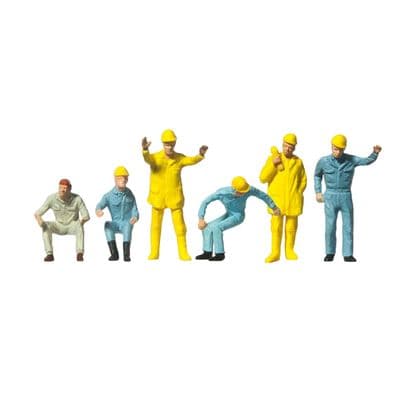 Preiser 14128 Crane Personnel In Action OO/HO