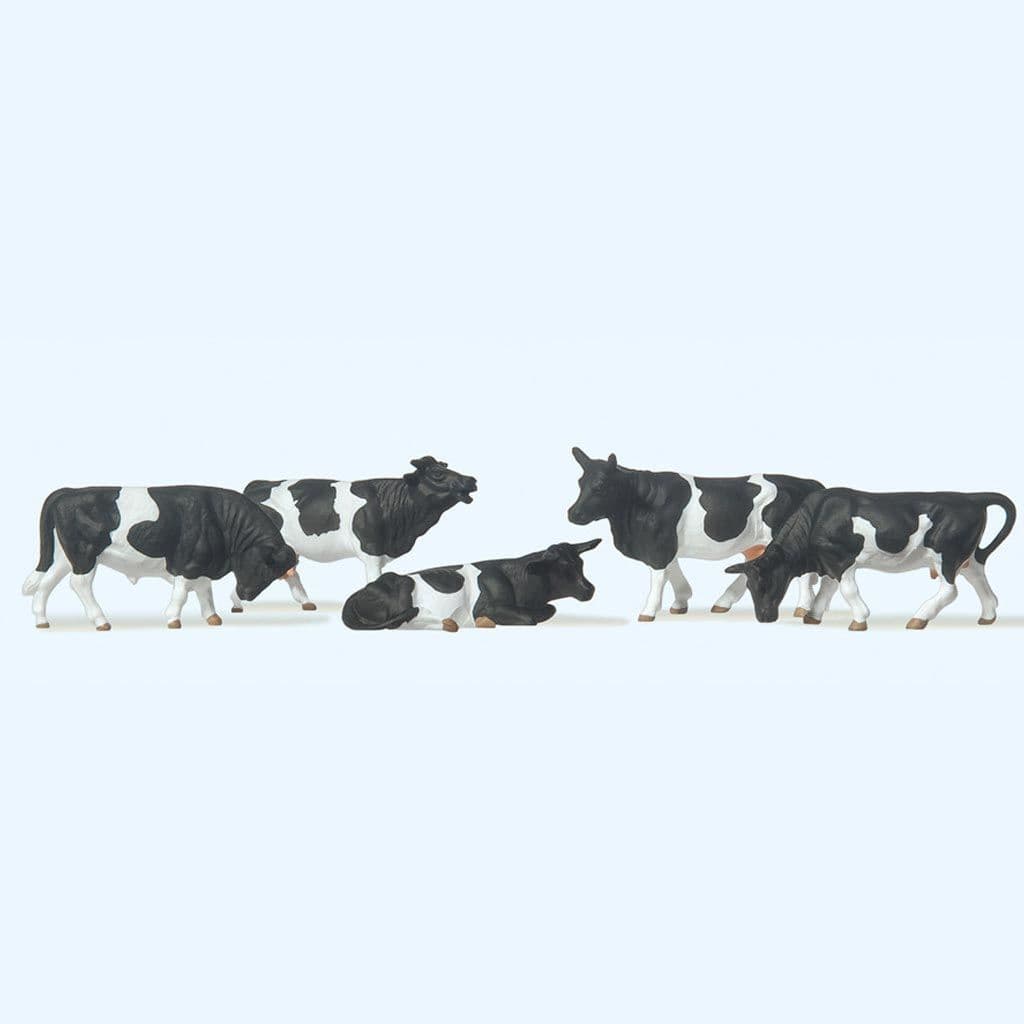 Preiser 14408 牛 1:87 Preiser 14408 牛 1:87 Black/White Cows (30) Standard HO/OO