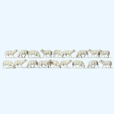 Preiser 14161 Sheep (Pack of 18) OO/HO
