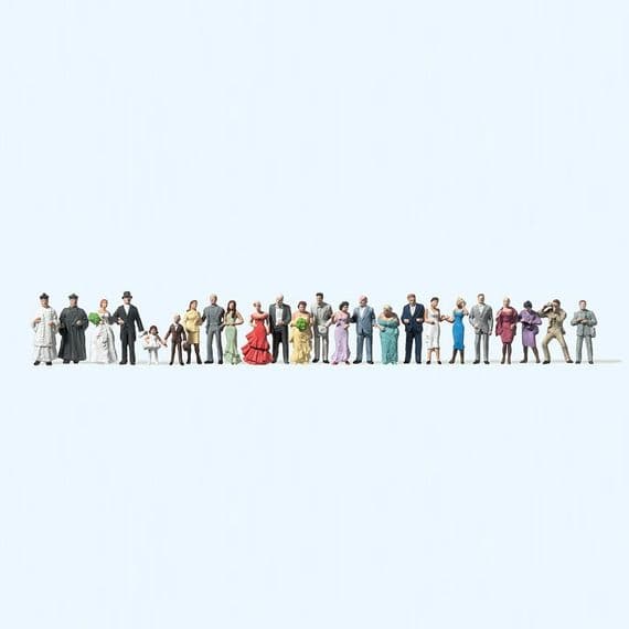 Preiser 14415 Wedding Guests (Pack of 24) For OO/HO Scale