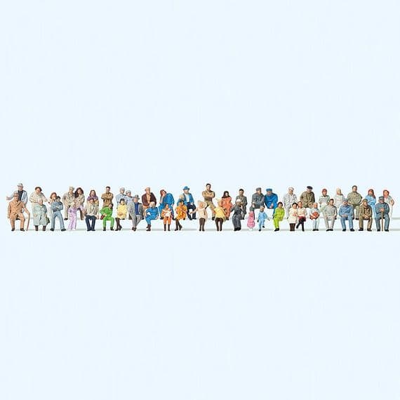 Preiser 14416 Seated Persons (Pack of 48) For OO/HO Scale