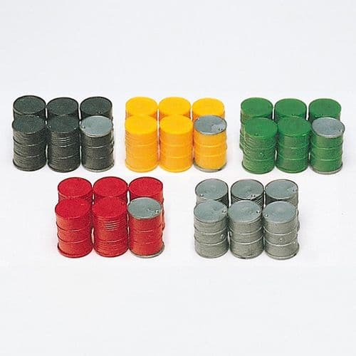 Buy Oil Drum Barrels OO Gauge 1:76 Scale Pack of 100 Dark Red & White Esso Style Online in India